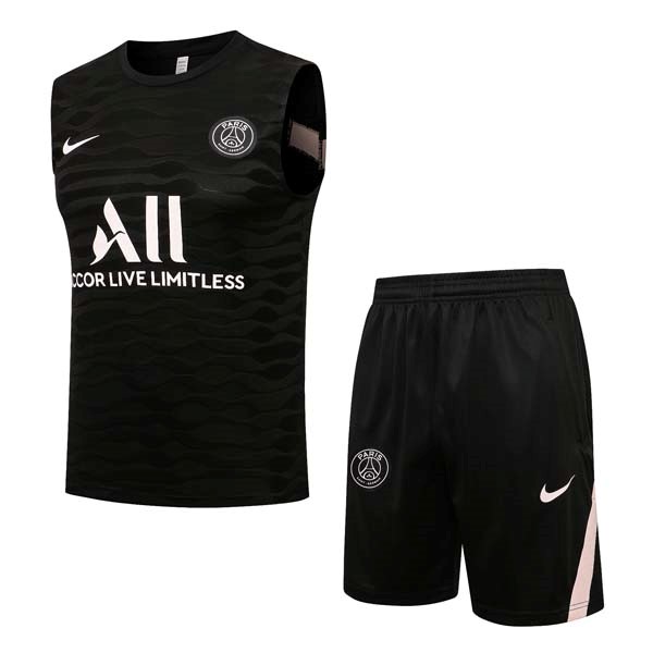 Trikot Paris Saint Germain Ärmellos 2022 Schwarz